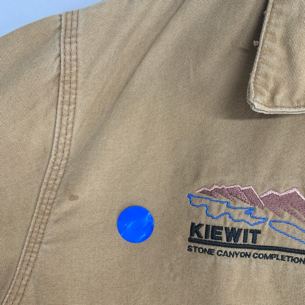 Carhartt Canvas Jacket Mens XL Brown Lined Bomber Work Full Zip Vintage 1990s - Picture 9 of 12